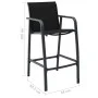 High table and garden bar stools 7 pieces black and gray by , Garden sets - Ref: Foro24-3073578, Price: 661,60 €, Discount: %