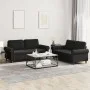 Juego de sofás con cojines 2 piezas terciopelo negro de , Sofás - Ref: Foro24-3202215, Precio: 465,92 €, Descuento: %