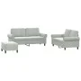 Sofa set with cushions 3 pieces light gray velvet by , Sofas - Ref: Foro24-3202220, Price: 490,62 €, Discount: %