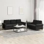 Juego de sofás con cojines 2 piezas terciopelo negro de , Sofás - Ref: Foro24-3202255, Precio: 556,03 €, Descuento: %