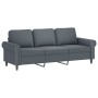 Dreiteilige Sofagarnitur aus dunkelgrauem Samt mit Kissen von , Sofas - Ref: Foro24-3202281, Preis: 610,81 €, Rabatt: %