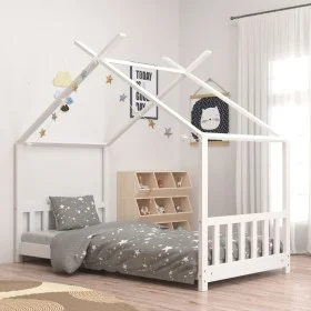 Children's bed frame solid white pine wood 70x140 cm by vidaXL, Cribs and beds for children - Ref: Foro24-283367, Price: 154,...