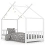 Estructura de cama infantil madera maciza pino blanco 70x140 cm de vidaXL, Cunas y camas para niños - Ref: Foro24-283367, Pre...