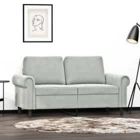 2 seater light gray velvet sofa 120 cm by , Sofas - Ref: Foro24-359519, Price: 269,77 €, Discount: %