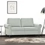 2-Sitzer-Sofa aus hellgrauem Samt, 120 cm von , Sofas - Ref: Foro24-359519, Preis: 269,77 €, Rabatt: %