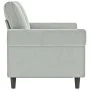 2-Sitzer-Sofa aus hellgrauem Samt, 120 cm von , Sofas - Ref: Foro24-359519, Preis: 269,77 €, Rabatt: %