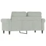 2-Sitzer-Sofa aus hellgrauem Samt, 120 cm von , Sofas - Ref: Foro24-359519, Preis: 269,77 €, Rabatt: %