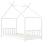 Estructura de cama infantil madera maciza pino blanco 70x140 cm de vidaXL, Cunas y camas para niños - Ref: Foro24-283367, Pre...