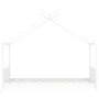 Estructura de cama infantil madera maciza pino blanco 70x140 cm de vidaXL, Cunas y camas para niños - Ref: Foro24-283367, Pre...
