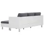 Sofá de 3 plazas con cojines cuero sintético blanco by , Sofas - Ref: Foro24-282286, Price: 379,54 €, Discount: %