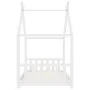 Estructura de cama infantil madera maciza pino blanco 70x140 cm de vidaXL, Cunas y camas para niños - Ref: Foro24-283367, Pre...