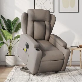 Sillón de masaje eléctrico reclinable elevable tela taupé by , Armchairs - Ref: Foro24-3204526, Price: 395,65 €, Discount: %