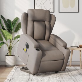 Sillón de masaje eléctrico reclinable elevable tela taupé by , Armchairs - Ref: Foro24-3204526, Price: 362,27 €, Discount: %