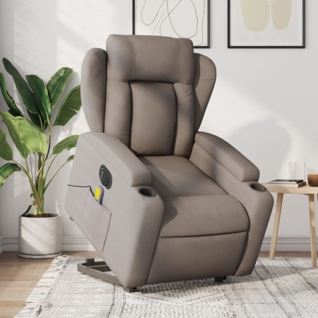 Sillón de masaje eléctrico reclinable elevable tela taupé by , Armchairs - Ref: Foro24-3204526, Price: 362,27 €, Discount: %
