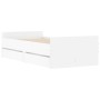 Weißer Bettrahmen mit Schubladen 75x190 cm von , Betten und Lattenroste - Ref: Foro24-3207385, Preis: 132,42 €, Rabatt: %