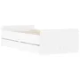 White bed frame with drawers 75x190 cm by , Beds and slatted bases - Ref: Foro24-3207385, Price: 130,62 €, Discount: %
