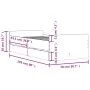 White bed frame with drawers 75x190 cm by , Beds and slatted bases - Ref: Foro24-3207385, Price: 130,62 €, Discount: %