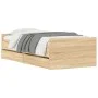 Sonoma oak bed frame with drawers 75x190 cm by , Beds and slatted bases - Ref: Foro24-3207387, Price: 116,26 €, Discount: %