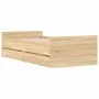 Sonoma oak bed frame with drawers 75x190 cm by , Beds and slatted bases - Ref: Foro24-3207387, Price: 116,26 €, Discount: %