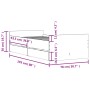Estructura de cama con cajones roble marrón 75x190 cm de , Camas y somieres - Ref: Foro24-3207391, Precio: 130,06 €, Descuent...