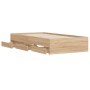 Cama con cajones madera ingeniería roble Sonoma 90x190 cm de , Camas y somieres - Ref: Foro24-3207324, Precio: 128,49 €, Desc...