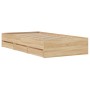 Cama con cajones madera ingeniería roble Sonoma 90x190 cm de , Camas y somieres - Ref: Foro24-3207324, Precio: 128,49 €, Desc...