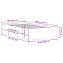 Bett aus geräuchertem Eichenholzwerkstoff mit Schubladen 90x190 cm von , Betten und Lattenroste - Ref: Foro24-3207326, Preis:...