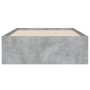 Betongraues Holzwerkstoffbett mit Schubladen 75x190 cm von , Betten und Lattenroste - Ref: Foro24-3207332, Preis: 125,86 €, R...