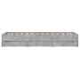 Betongraues Holzwerkstoffbett mit Schubladen 75x190 cm von , Betten und Lattenroste - Ref: Foro24-3207332, Preis: 125,86 €, R...