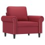 Sillón cuero sintético rojo tinto 60 cm by , Sofas - Ref: Foro24-359497, Price: 184,17 €, Discount: %