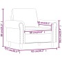 Kunstledersessel in Weinrot, 60 cm. von , Sofas - Ref: Foro24-359497, Preis: 184,17 €, Rabatt: %