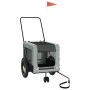 Fahrradanhänger für Haustiere aus Eisen und grauem schwarzen Oxford-Stoff. von , Kinderwagen für Haustiere - Ref: Foro24-9394...