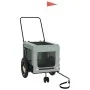 Fahrradanhänger für Haustiere aus Eisen und grauem schwarzen Oxford-Stoff. von , Kinderwagen für Haustiere - Ref: Foro24-9394...