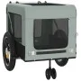 Fahrradanhänger für Haustiere aus Eisen und grauem schwarzen Oxford-Stoff. von , Kinderwagen für Haustiere - Ref: Foro24-9394...