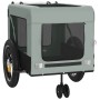 Fahrradanhänger für Haustiere aus Eisen und grauem schwarzen Oxford-Stoff. von , Kinderwagen für Haustiere - Ref: Foro24-9394...