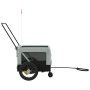 Fahrradanhänger für Haustiere aus Eisen und grauem schwarzen Oxford-Stoff. von , Kinderwagen für Haustiere - Ref: Foro24-9394...