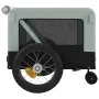 Fahrradanhänger für Haustiere aus Eisen und grauem schwarzen Oxford-Stoff. von , Kinderwagen für Haustiere - Ref: Foro24-9394...