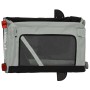 Fahrradanhänger für Haustiere aus Eisen und grauem schwarzen Oxford-Stoff. von , Kinderwagen für Haustiere - Ref: Foro24-9394...