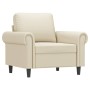 Kunstledersessel in Cremefarbe, 60 cm. von , Sofas - Ref: Foro24-359495, Preis: 171,30 €, Rabatt: %
