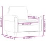 Kunstledersessel in Cremefarbe, 60 cm. von , Sofas - Ref: Foro24-359495, Preis: 171,30 €, Rabatt: %