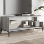 Mueble de TV madera de ingeniería y acero roble 102x40x41 cm de , Muebles TV - Ref: Foro24-842414, Precio: 58,61 €, Descuento: %