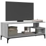Mueble de TV madera de ingeniería y acero roble 102x40x41 cm de , Muebles TV - Ref: Foro24-842414, Precio: 58,61 €, Descuento: %
