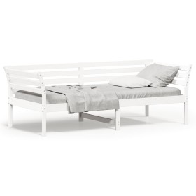 Solid white pine wood sofa bed 100x200 cm by , Beds and slatted bases - Ref: Foro24-842875, Price: 132,18 €, Discount: %