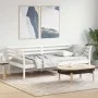 Sofá cama de madera maciza de pino blanco 100x200 cm de , Camas y somieres - Ref: Foro24-842875, Precio: 132,18 €, Descuento: %