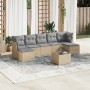 Juego de sofás de jardín con cojines beige 8 pzas ratán PE by , Garden sets - Ref: Foro24-3249878, Price: 463,96 €, Discount: %