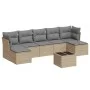 Juego de sofás de jardín con cojines beige 8 pzas ratán PE by , Garden sets - Ref: Foro24-3249878, Price: 456,48 €, Discount: %
