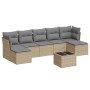 Juego de sofás de jardín con cojines beige 8 pzas ratán PE by , Garden sets - Ref: Foro24-3249878, Price: 463,96 €, Discount: %