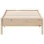 Solid pine wood bed frame 100x200 cm by , Beds and slatted bases - Ref: Foro24-842706, Price: 77,08 €, Discount: %