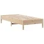 Solid pine wood bed frame 100x200 cm by , Beds and slatted bases - Ref: Foro24-842706, Price: 77,08 €, Discount: %