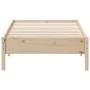 Solid pine wood bed frame 90x200 cm by , Beds and slatted bases - Ref: Foro24-842710, Price: 75,69 €, Discount: %